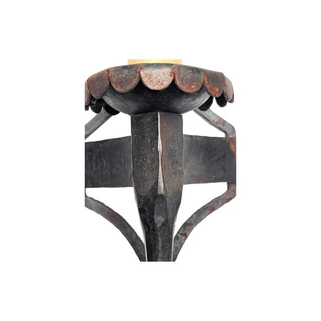Late 19th Century Late 19th Century Forged Iron Sconce With Scalloped Bobeche For Sale - Image 5 of 6