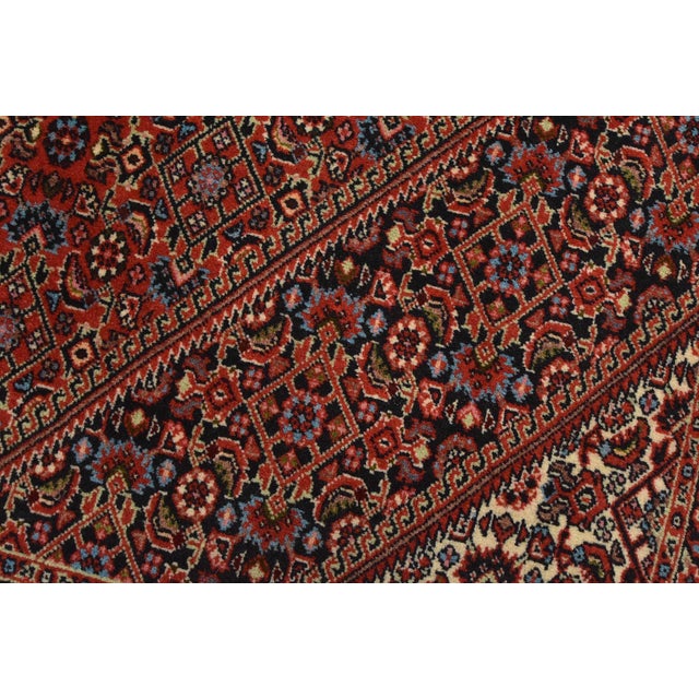 Fine Bidjar Rug 4’8” X 6’10” Red Wool Traditional Hand-Knotted Oriental Carpet For Sale - Image 4 of 13