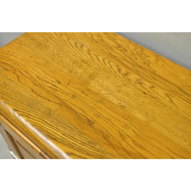 Antique Rh Macy Co Victorian Oak Wood 3 Door Ice Box Vintage Refrigerator Chest For Sale In Philadelphia - Image 6 of 18