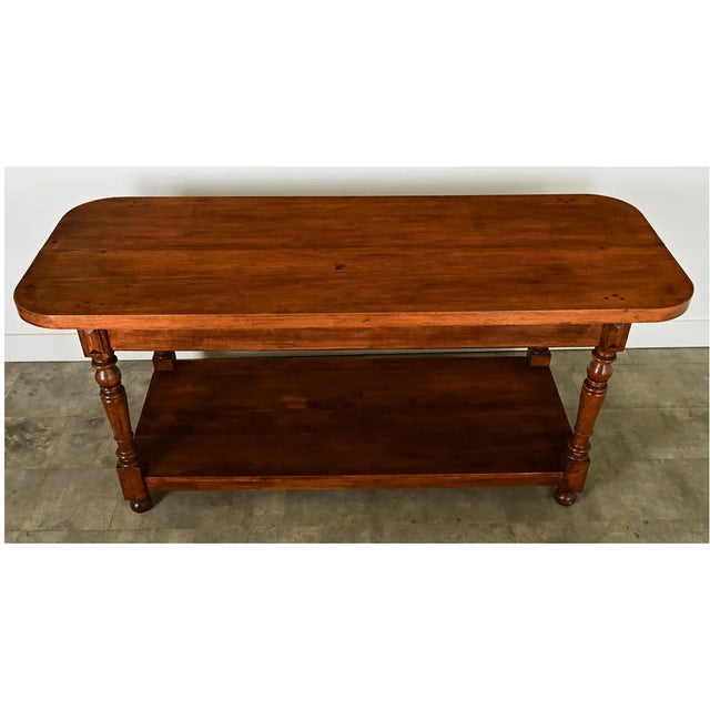 French 19th Century Oak Kitchen Island Work Table For Sale - Image 4 of 12