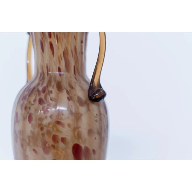 Goldenrod Vintage Blown Murano Glass Vase by Fratelli Toso, 1920s For Sale - Image 8 of 11