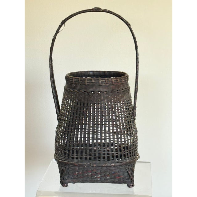Japanese 20th Century Japanese Ikebana Basket For Sale - Image 3 of 11