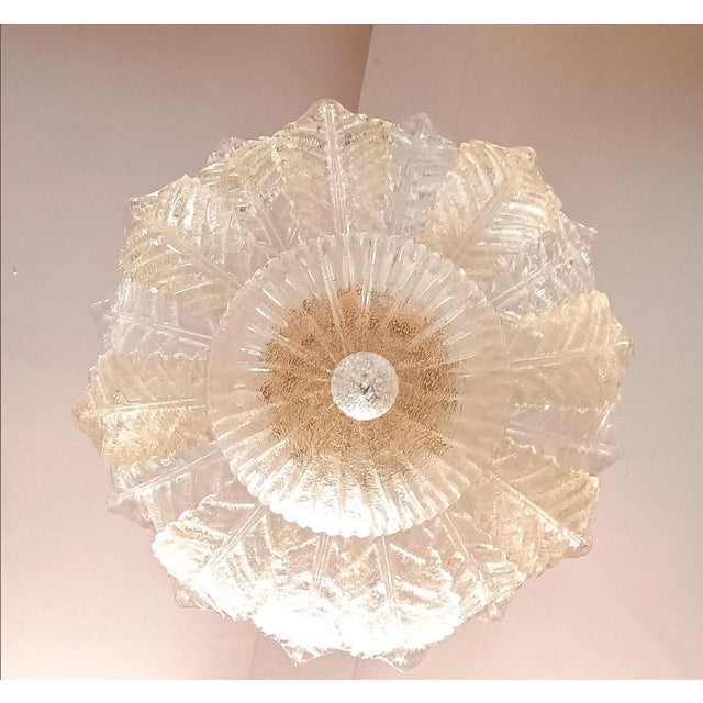 Vintage Murano Glass Ceiling Light from Barovier & Toso, 1970s For Sale - Image 9 of 12