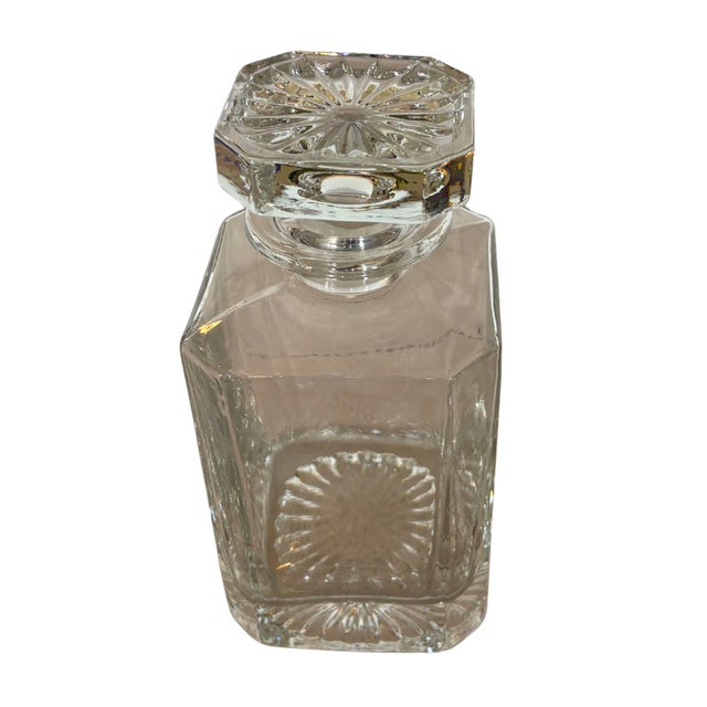 Vintage Decanter and Whiskey Glasses by Cristal De Reims, 1930, Set of 3 For Sale - Image 4 of 11