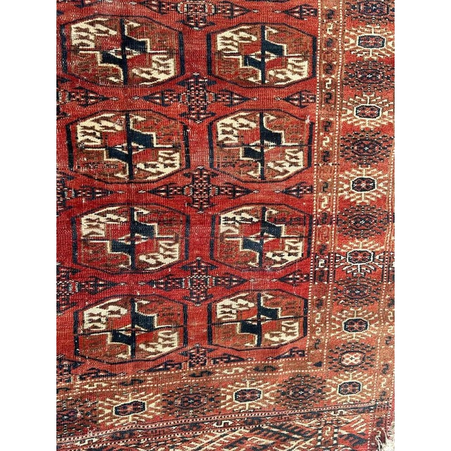 Textile Turkmen Bokhara Rug, 1890s For Sale - Image 7 of 18
