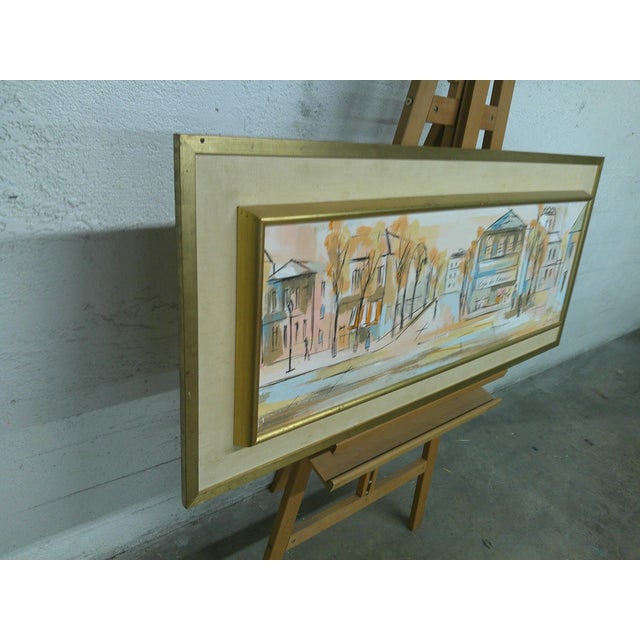 Mid‑Century Parisian Street Scene, Signed For Sale - Image 4 of 8