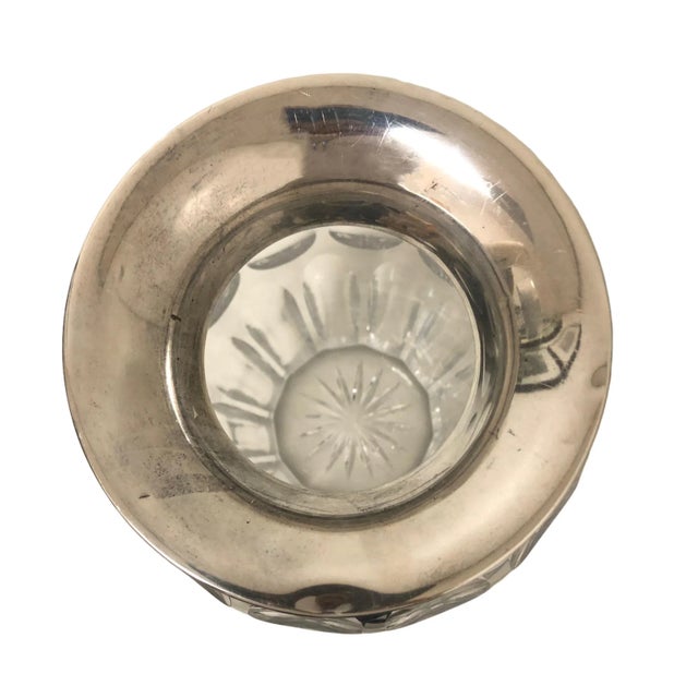 1950s German Crystal Vase With Sterling Monogram Top For Sale In Tampa - Image 6 of 9