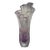 11 3/4 In. Vintage 24 % Lead Crystal Amethyst Purple Art Glass Handkerchief Ruffle Vase For Sale