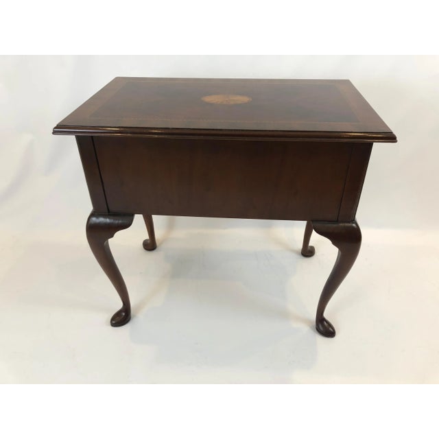 1990s Councill Furniture Flame Mahogany Lowboy For Sale - Image 10 of 11