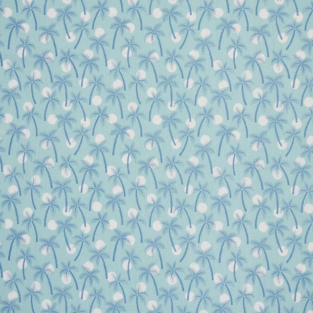 Not Yet Made - Made To Order Sample - Schumacher Clarabella Palm Indoor/Outdoor Fabric in Pool For Sale - Image 5 of 5