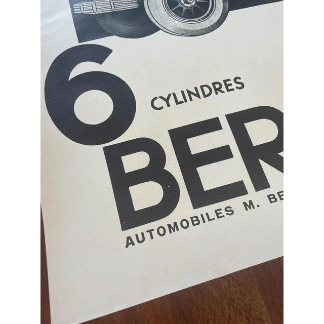 Vintage Black and White Poster by Berliet- Draeger, 1929 For Sale - Image 4 of 12