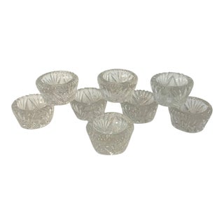 20th Century Crystal Salt Cellars, Set of Eight For Sale