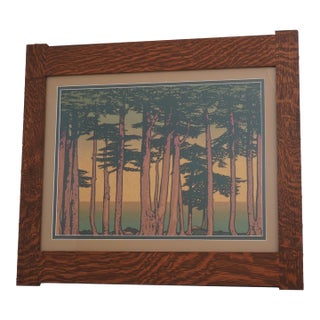 Mission Oak Framed Lands End Framed & Matted Print For Sale