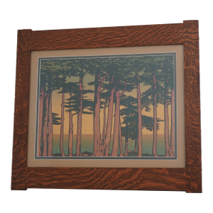 Mission Oak Framed Lands End Framed & Matted Print