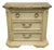 Stanley Furniture Contemporary Modern Off White / Cream Painted 38" Three Drawer Nightstand W. Granite Top 644-23-217 For Sale