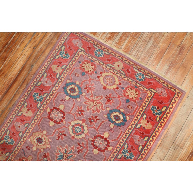 Red Early 20th Century Purple Narrow Long Turkish Runner - 2'8" x 22'5" For Sale - Image 8 of 9