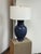 2010s Barbara Cosgrove Cobalt Lapis Table Lamp For Sale - Image 5 of 12