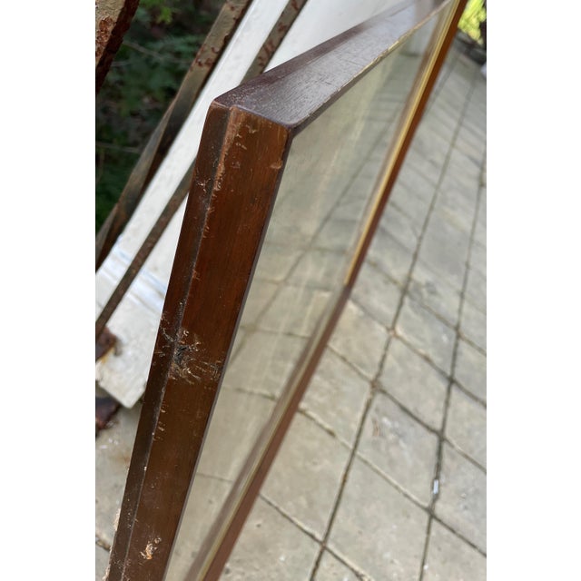 1940s 1940s Large Oxidized Mirror Framed in Wood - For Sale - Image 5 of 6