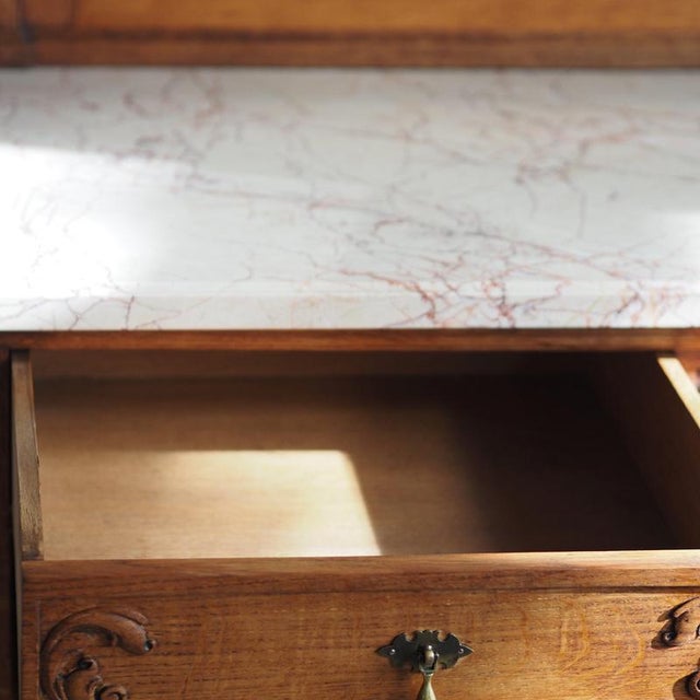 Historicist Buffet with Mirrored Top and Marble Slab, 1920 For Sale - Image 11 of 16
