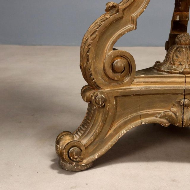 Large Tripod Plant Stand in Carved and Gilded Wood For Sale - Image 12 of 13