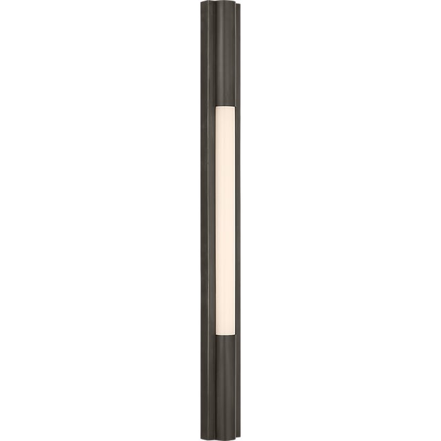 Ellington 32" Slimline Bath Light in Bronze with White Glass Designer: Ian K. Fowler Finish: Bronze Height: 32" Width: 3"...