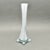 Vintage MCM twisted white cased clear glass bud vase. It has a cylindrical interior and squared exterior. It measures...