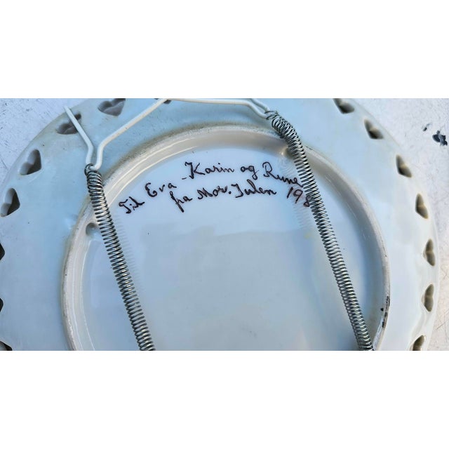 Heart-Shaped Openwork Floral Plates by E.D, 1983, Set of 6 For Sale - Image 11 of 12
