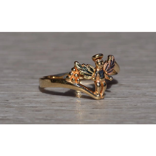 Metal The Ralworth: Ladies Two Tone Angel Bypass Style Ring For Sale - Image 7 of 10