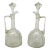 Crystal Wine or Liqueur Bottles With Diamond Cut Sharpening, Set of 2 For Sale