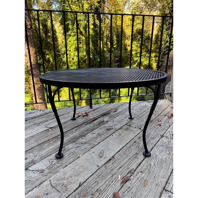 Mid 20th Century Russell Woodard Vintage Iron Coffee Table for Garden, Attributed For Sale - Image 5 of 7