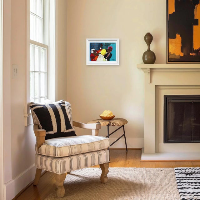 White Disagreement - Colorful Vibrant Figurative Mixed Media Textural Art Original Artwork by Fabio Coruzzi For Sale - Image 8 of 9