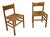 Vintage Oak and Rush Chairs by J Van Heuvel for Advorm, 1950s, Set of 2 For Sale