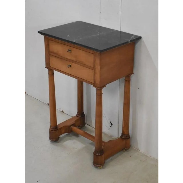 Traditional Small Empire Style Solid Birch Side Table, Early 1800s For Sale - Image 3 of 18