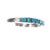 6.5" 30's-40's Navajo Silver and Turquoise Row Cuff Bracelet For Sale - Image 4 of 9