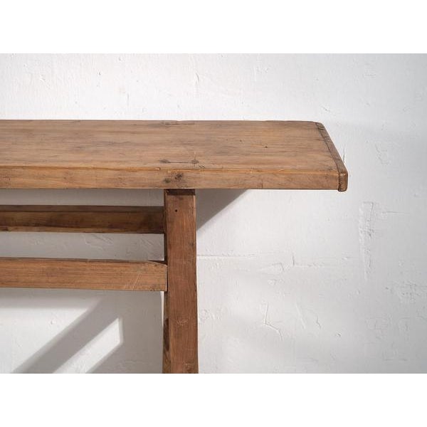 Brown Antique Wood Console Table, 1900s For Sale - Image 8 of 15