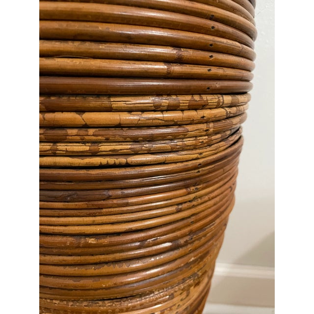 Gabriella Crespi Vintage Crespi Style Large Pencil Reed Floor Vase For Sale - Image 4 of 8