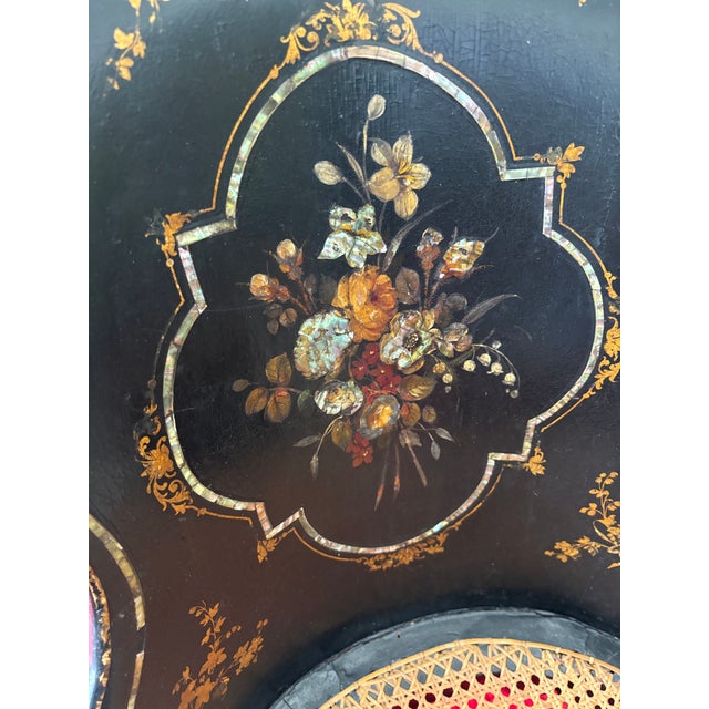 Victorian Late 19th Century Victorian Papier Mache Chair For Sale - Image 3 of 5