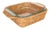 Artifacts Rattan Square Baker Basket with Pyrex in Honey Brown - 2 Pieces For Sale