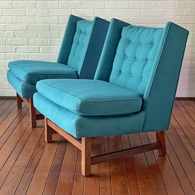 Edward Wormley Lounge Chairs by Dunbar (Pair) For Sale - Image 10 of 10