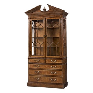 English Walnut Bookcase For Sale