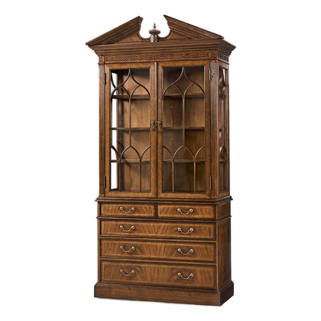 English Walnut Bookcase For Sale