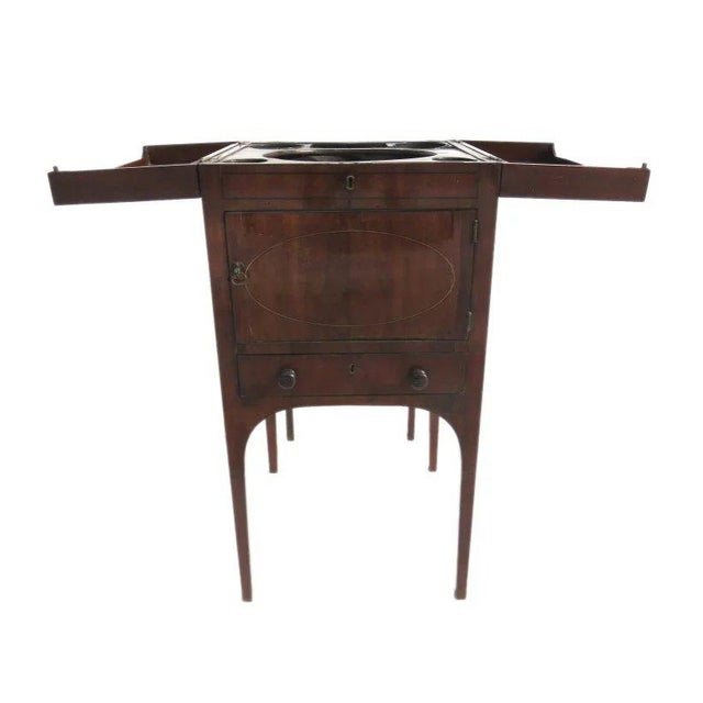 Wood English Mahogany Enclosed Lift Top Dressing Stand For Sale - Image 7 of 10