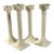 Set of Four English George III Corithian Column Creamware Candlesticks Late 18th Early 19th Century Staffordshire For Sale