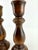 Vintage Mid Century Turned Walnut Wood Candlesticks - A Pair For Sale - Image 4 of 9