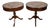 1930s English Regency Mahogany & Leather Top Pair of Side Tables / End Tables For Sale