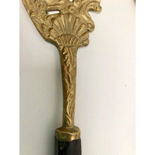 Asian Design Brass Fish Serving Set For Sale In Dallas - Image 6 of 9