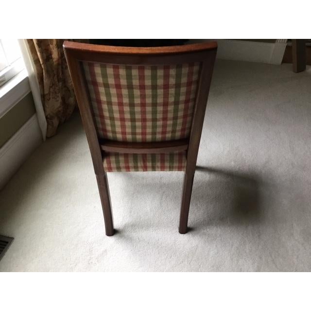 Vintage Brandt Mahogany Drop-Leaf Dining Table & Four Chairs With 21" Leaf and Custom Table Pads For Sale - Image 11 of 18