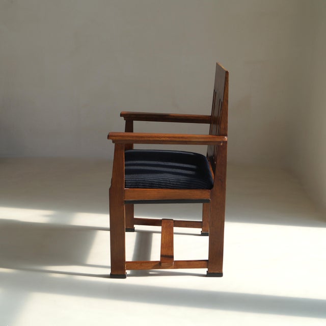 Black Dutch Art Deco The Hague School Armchair by Jan Brunott, 1920s For Sale - Image 8 of 15