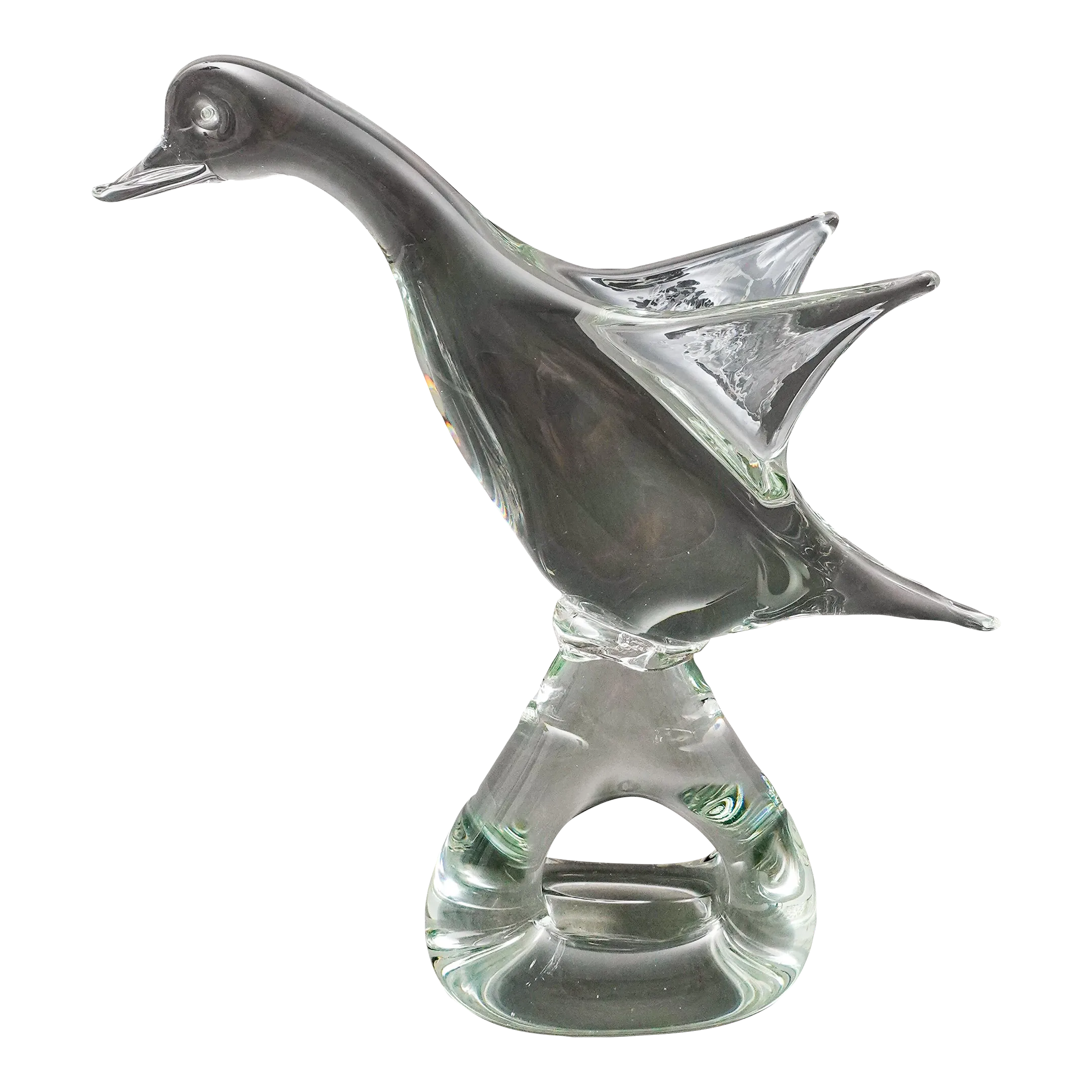 工芸品 Vintage Murano Glass Licio Zanetti Swan Vintage Licio Zanetti Italy Hand Blown Murano Art Glass Goose Duck