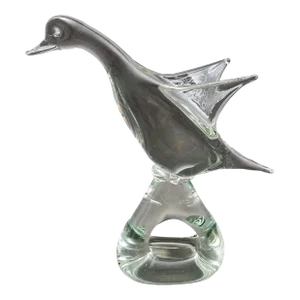 Vintage Licio Zanetti Italy Hand Blown Murano Art Glass Goose Duck Bird Sculpture